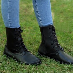 Aintap Barefoot Black Long Side Zipper Earthing Zero Drop Boots Size 41 Granola